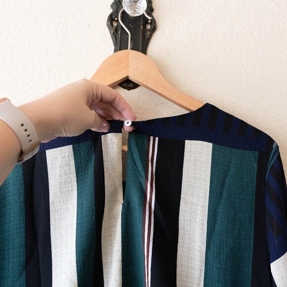 NWT Anthropologie Sunday in Brooklyn Leger Dress Size Large Multicolor Striped - Picture 9 of 9